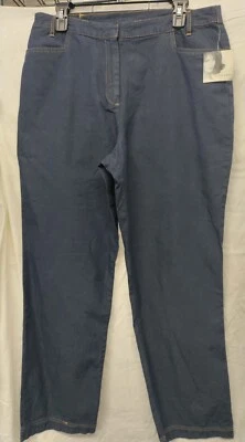 Women's Denim Pants, New, Jaclyn Smith, Blue, Size large — 第 1/4 张图片