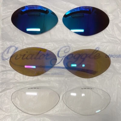 Aviator Goggle by Leon Jeantet (C+L+I) replacement lenses  Ref. 4400 Goggles - 3 - Image 1 of 3