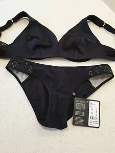 JETS by Jessika Allen 10DD/E Black Bikini Set - Size AU10DD RRP $240 - Picture 1 of 6
