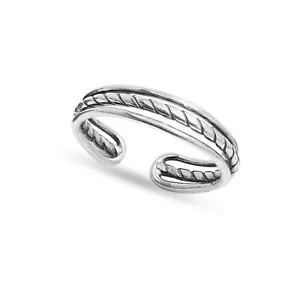Real 925 Sterling Silver Hypoallergenic Open Adjustable Toe Rings for Women - Picture 1 of 3
