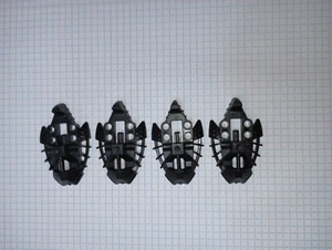 4 Bionicle Lego Parts number 53549 Foot Feet Black Toa Inika style Elliptical - Picture 1 of 23
