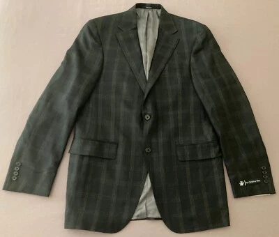 Men's HART SCHAFFNER MARX Silk Wool Charcoal Gray Jacket Blazer NWT 40L 40 L - Image 1 of 4