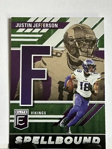 Justin Jefferson 2023 Donruss Elite Green Spellbound F Minnesota Vikings - Picture 1 of 2