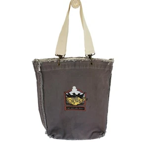 THREE CROWS Café & Coffee House MN Satchel Bag Tote Distressed Graphic Canvas - Picture 1 of 7