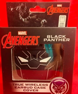 AVENGERS BLACKPANTHER Soft Silicone Earbud CASE COVER 1/2 | With Keychain - Picture 1 of 3