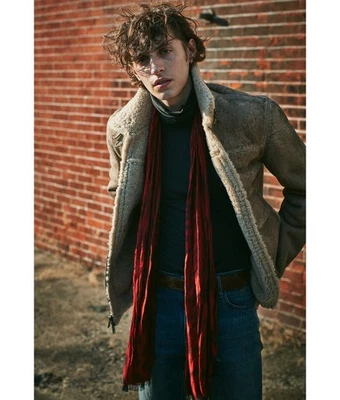 Nueva chaqueta de bombardero John Varvatos de cuero de oveja EU48 US38 NUEVA CON ETIQUETAS Foto 1 de 4