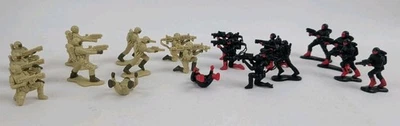 Vintage 1989 Xpanders Micro Figuras de Ação Preto e Bronzeado Exército Galoob Lote de 21 - Imagem 1 de 4