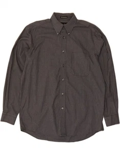 EDDIE BAUER Mens Shirt Medium Grey Check Cotton AW02 - Picture 1 of 4