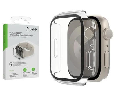 Protector de pantalla de vidrio Belkin ScreenForce UltraCurve para Apple Watch 8/7 45/44 mm Foto 1 de 4