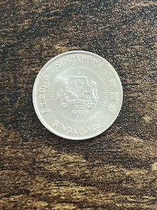 1985 Singapore 10 Ten Cents Actual Coin TB1801* - Picture 1 of 2