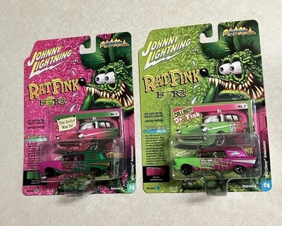 🔥Johnny Lightning 1957 Chevy Ambulance Ed RothRat Fink bundle  Versions A & B🔥 - Image 1 of 4