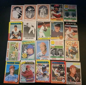 Lote (20) Tarjetas de Béisbol MLB HOF Años 60-80 Mal Estado Relleno B43 - Imagen 1 de 21