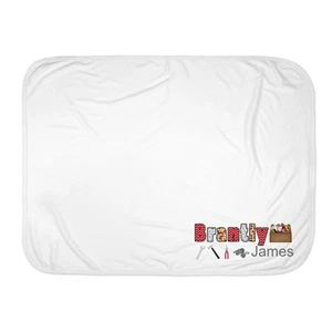 Baby Boy Personalized Custom Tool Box Carpenter 1 Receiving Blanket - Picture 1 of 12