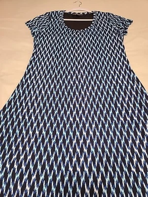 KAREN KANE Black/Blues Pullover Short Sleeve Dress; Size XL - Image 1 of 4