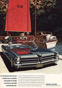1965 Pontiac: Hardly Fair One Car Should Move So Quickly Vintage Print Ad - Picture 1 of 1
