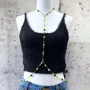Glow In The Dark Evil Eye Beaded Body Chain - Picture 1 of 11