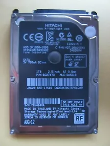 Hitachi 5K1000-1000 1TB 2.5" SATA HDD 0J27473 JAG2B 2012 Thai DA5218 655-1751D - Picture 1 of 4