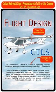 Letrero de avión Flyboy Toys diseño de vuelo personalizado CTLS 12"x18" HD - Imagen 1 de 3