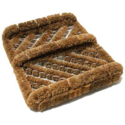 Rubber-Cal "Herringbone" Coir Boot Scraper Brush, 2.5 by 12 by 13-Inch