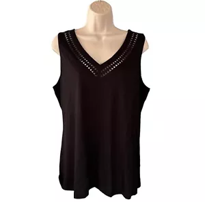 Banana Republic Tanktop Damen Größe L Ärmellos V-Ausschnitt Rautenausschnitt Ausschnitt - Bild 1 von 9