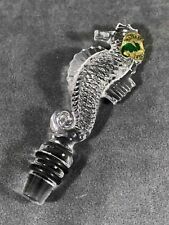Waterford Crystal Seahorse Decanter / Wine Bottle Stopper