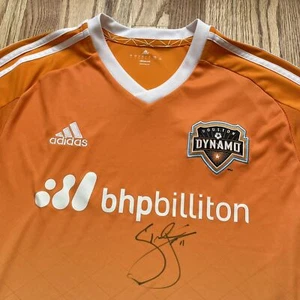 Men's Adidas ClimaCool Houston Dynamo Brad Davis Autographed Jersey Kit Sz Large - Picture 1 of 4