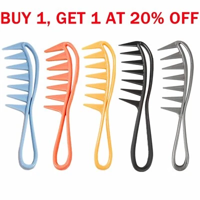 Pettine Afro Nero A Denti Larghi Acconciatura Perfetta Per Donne Con Capelli ☆ - Immagine 1 di 4