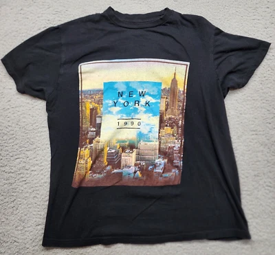 Camisa Ocean Current New York Adulto Mediana Negra Manga Corta Foto 1 de 4