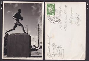 FINLAND 1952, Postcard Olympics, RPPC, special cancellation