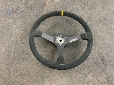 1990-2005 Mazda Miata R368 380mm Sparco Steering Wheel Suede NRG Short Hub*READ* - Image 1 of 4