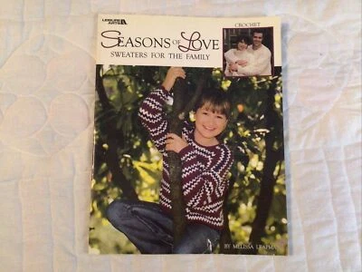 Seasons of Love, Sweaters for the Family, by Leisure Arts, Great Condition - Image 1 of 4
