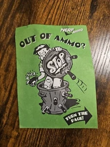 Vintage Rare 1996 Nerf Out Of Ammo? Green Advert 5x4 Inches - Picture 1 of 3