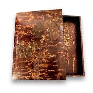 Japanese Cherry Bark Wooden Sewing Box Haribako Chest Tsujihyo Akita Omachi C26 - Picture 1 of 15