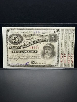 1880- 5 DOLLARS BABY BOND Appear Uncirculated GEM Nice Piece For Your Collection - Image 1 of 3