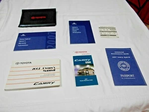 2007 TOYOTA CAMRY OWNER MANUAL 6 PC SET  & BLACK TOYOTA CASE. OEM. VERY CLEAN - Picture 1 of 5