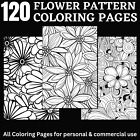 120 Blumenmuster Malbilder zum ausdrucken °Digital° & POD Erlaubnis (Nr. 142)