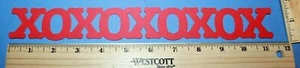 5 XOXO BORDER troquelado papel adorno VALENTINE - Imagen 1 de 1