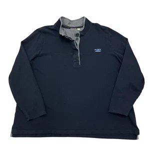 L.L. Bean Rugby Polo Henley Pullover Navy Blue Womens 3X Logo Sweatshirt - Picture 1 of 13