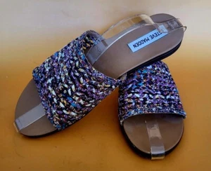Steve Madden Pantoletten mit mehrfarbigem Webschuh Bett ist 10,5" US Damen 11-11,5 - Bild 1 von 5