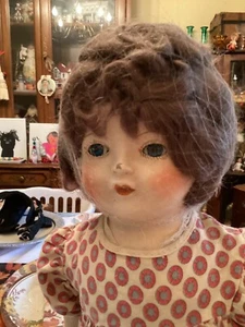 Antique Ideal Early Composition And Cloth Doll Child NICE - Picture 1 of 10