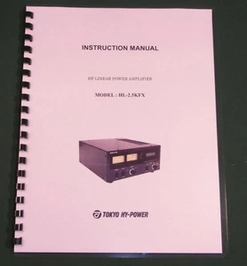 Tokyo Hy-Power HL-2.5KFX Instruction Manual - Card Stock Covers & 28lb Paper! - Picture 1 of 1