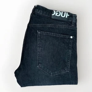 HUGO BOSS MENS W34 L32 HUGO 708 SLIM FIT STRETCH BLACK DENIM JEANS - Picture 1 of 12
