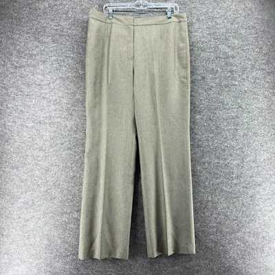 Evan Picone Dress Pants Women 12 Gray High Rise Pleated Straight Lined Casual - Image 1 of 4