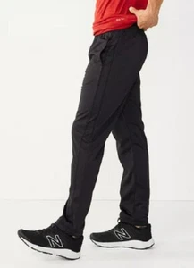 Tek Gear Open Bottom Tricot Pants Mens M Black Black eXcellent - Picture 1 of 2
