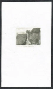 Wilts PH Original Print of Cricklade Cross from an Engraving c.1775 - Picture 1 of 2