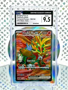CGC 9.5 Gouging Fire EX 188 Fuerzas Temporales Arte Completo Secreto Raro Tarjeta Pokémon - Imagen 1 de 1
