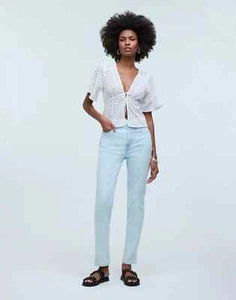 Madewell Il Perfetto Jeans Vintage Vita Alta Gamba Conica Lunghezza Completa Taglia 27P - Foto 1 di 7