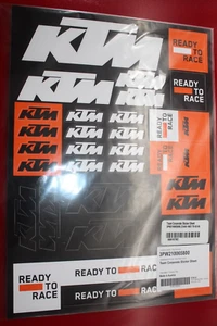 KTM Motorrad Aufkleber Set * Ready to Race Sticker Bogen Enduro orange / schwarz - Afbeelding 1 van 6