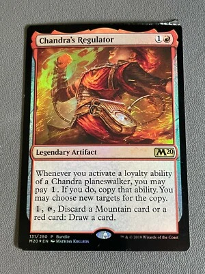 MTG Foil Promo Core Set 2020 M20 Chandra's Regulator Crimped & Torn MISCUT - Image 1 of 4
