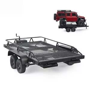 RC Metal Heavy Duty Trailer For 1/8 1/10 Trx4 SCX10 C001 D90 D110 RC4WD - Picture 1 of 13